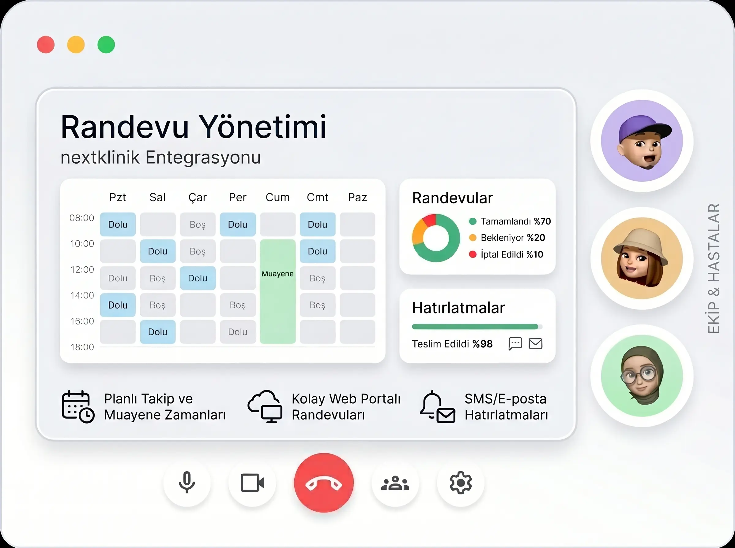 NextKlinik Web Sitesi Online Randevu Portalı